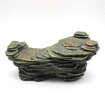relaqcc Turtle Basking Platform Shale Scape Step Ledge, Reptile Ladder Resting Terrace Aquarium Decor, Great for Reptiles, Amphibians, Frogs, Small Turtle