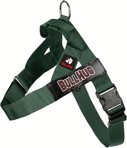 Adjustable Dog Harness– No Pull, No Choke – for English Bulldogs, French Bulldogs, Pugs & Broad-Chested Breeds – Easy, Safe Walks (Hunter Green, XL)