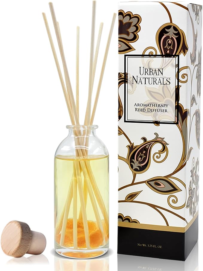 Urban Naturals Sensual Amber Blossoms Reed Diffuser Set | Made