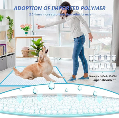 XXXXL Puppy Pee Pads for Dogs 36"x55" 40 Count, Extra Large Dog Pee Pads, Super Absorbent & Leak-Proof Disposable Potty Pads, Thicken Puppy Training Pads for Dogs, Cats and Rabbits
