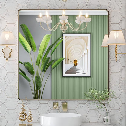 LOAAO 36”X36” Bronze Bathroom Mirrors
