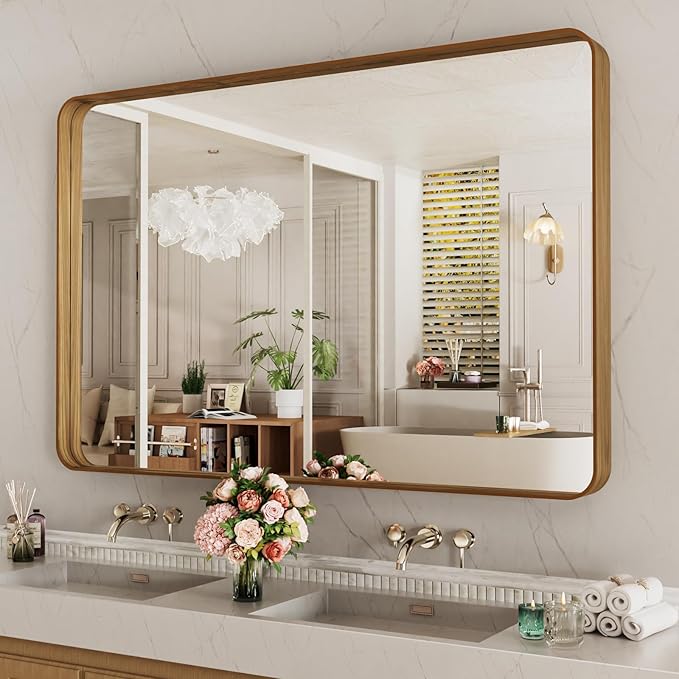 LOAAO 48X32 Inch Bathroom Mirror