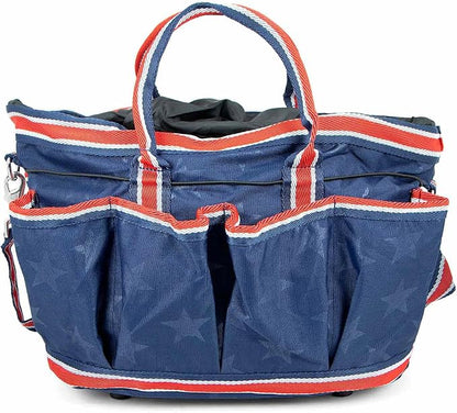 Jeffers Poplar Head Grooming Bag – Horse Grooming Organizer Tote with Pockets for Brushes, Tools, Clippers, Shampoo, Detangler – Stable Barn Kit Carrier for Horses, Pets, Livestock, Allegiance
