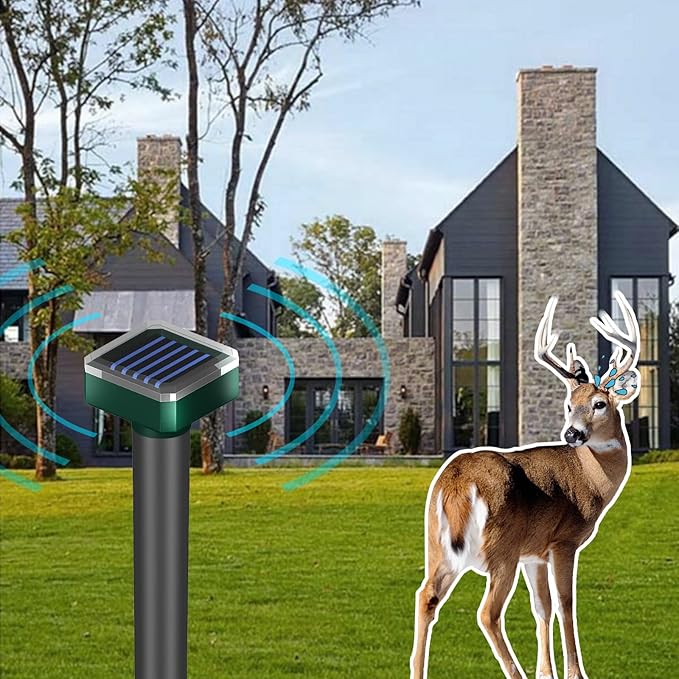 Effective Solar Deer Repellent Outdoor - Deer Deterrent Devices for Your Yard, Keep Deer Away Using High-Tech Deer Repeller, Pet Safe (6)