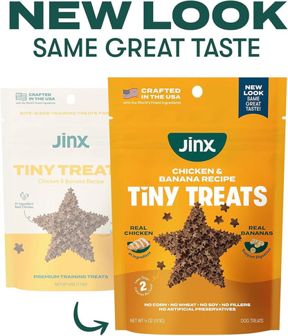Jinx Chicken Dog Training Treats – Healthy All-Natural Mini Bite-Sized Dog Treats for Training with Cage-Free Chicken - Pet Products for All Dogs (Puppies, Adults & Seniors) - 4oz