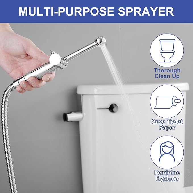 Chrome Handheld Bidet Sprayer for Toilet