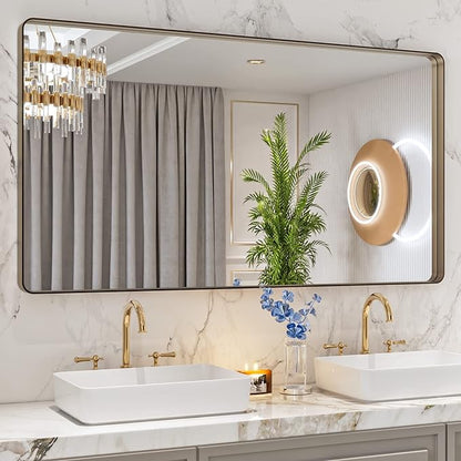 LOAAO 55”X30” Bronze Bathroom Mirrors