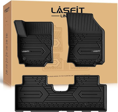 LASFIT Floor Mats for Chevrolet Chevy Equinox/GMC Terrain Car Mats 2018-2024 (Not Fit Equinox Ev), All Weather TPE Custom Fit Automotive Floor Mats for Cars, 1st and 2nd Row Car Floor Mats Full Set
