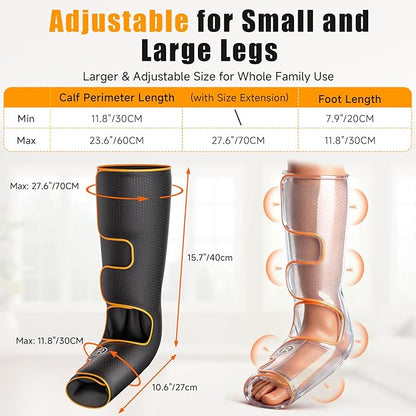 Leg Massager with Heat and Compression, Foot and Calf Massager