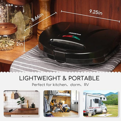 Aigostar 2in1 Sandwich Maker Panini Press Grill