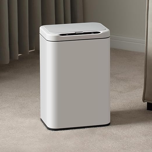 ELPHECO Stainless Steel Office Trash Can Motion Sensor Garbage Can Touchless