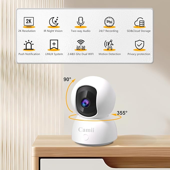 2K Pet Camera Indoor, 5G/ 2.4G Indoor Cameras