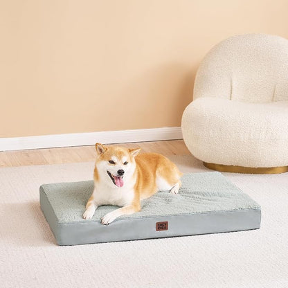 EHEYCIGA Orthopedic Dog Bed Extra Large with Removable Washable Cover, 50IN | Egg Crate Foam Support, Durable Oxford fabric, Non-Slip Bottom, Machine Washable, Soft Waterproof Plush Pet Bed Mat For Crate