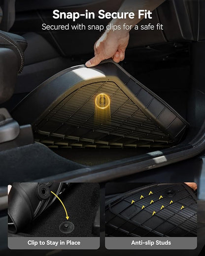 3W Floor Mats Fit Toyota RAV4 2013-2018 (Nor for Hybrid or Prime), TPE All Weather Custom Fit Floor Liner for Toyota RAV 4 LE/XLE/SE/Limited/Platium Car Liners, Black