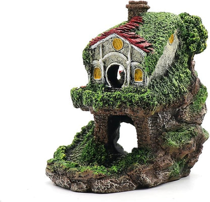 relaqcc Aquarium Decor Hideaway Cave, Betta Fish Tank House Accessories for Amphibians, Goldfish, Shrimp, Conch