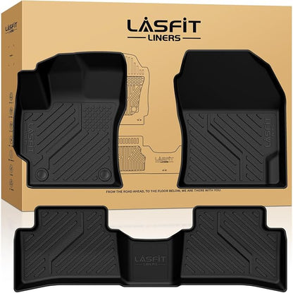 LASFIT Floor Mats Custom Fit for Toyota Corolla Hatchback 2019-2026, All-Weather Protection TPE 1st & 2nd Row Car Liners for Toyota Corolla Hatchback Accsessories, Black, Easy to Clean