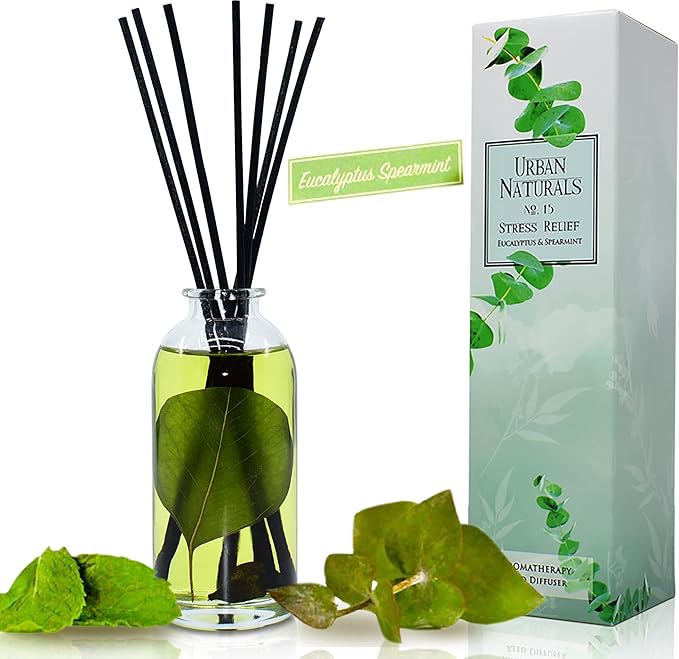 Urban Naturals Eucalyptus Spearmint Stress Relief Aromatherapy Diffuser Gift