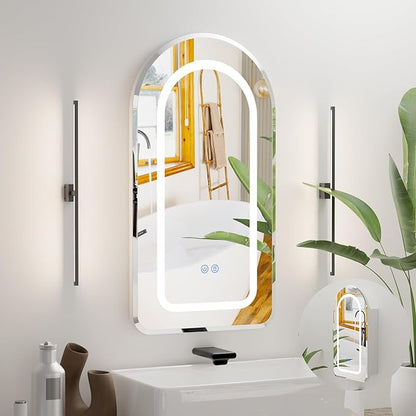 LED Arched Bathroom Medicine Cabinet