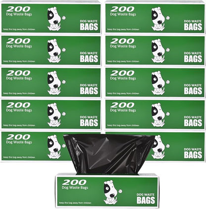The Original Poop Bags® Dog Poop Bags Rolls – Commercial Bulk Recycled Poop Bags for Dogs, Heavy-Duty Waste Bag Refills, Black, 2,000 Count