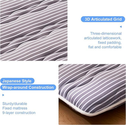 jzbearapt Premium Foam Japanese Floor Mattress Futon Mattress,100% High Density Comfortable Foam,Thicken Tatami Mat Sleeping Pad,Portable Kids Adults Sleeping Mats for Guest Room, Dormitory