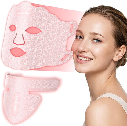 Red Light Therapy for Face & Neck, 7-1 Colors LED Light Therapy mask,