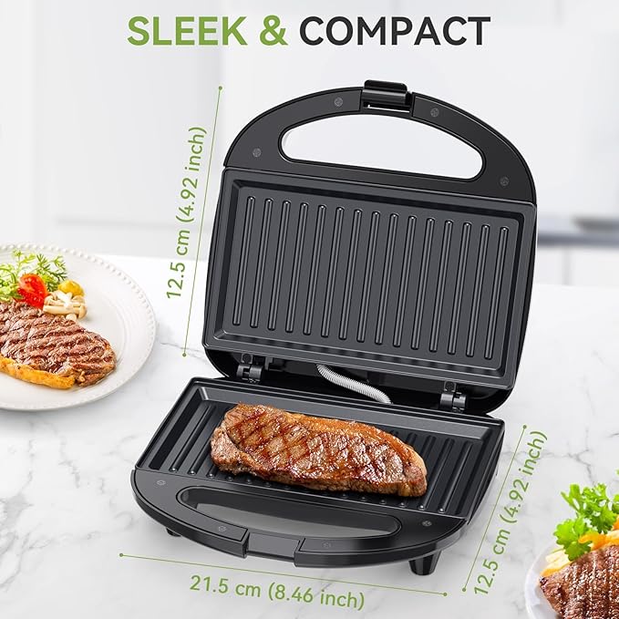 OSTBA Sandwich Maker & Panini Press, 2 Slice Grilled Cheese Maker