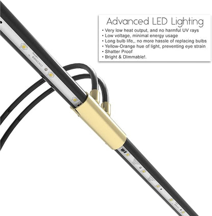 Cocoweb 22" Battery Powered Grand Piano Lamp in Mahogany Bronze - LED, Adjustable, Quality Lighting