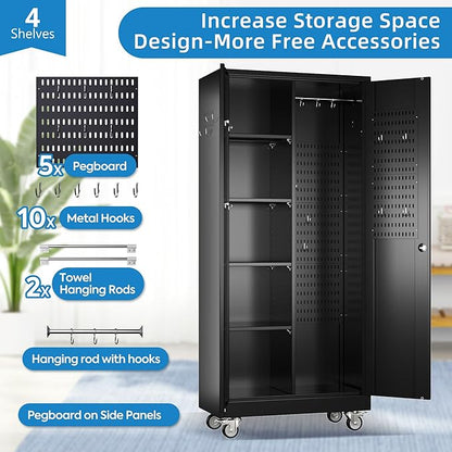SUXXAN Broom Closet Storage Cabinet