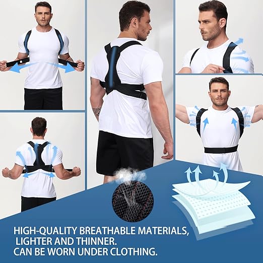 Posture Corrector for Men and Women, Adjustable Back Brace for Back, Neck and Shoulder Pain Relief, Back Support for Scoliosis, Hunchback, Hump, Thoracic, Spine Corrector
