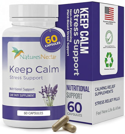 Nature's Nectar Anxiety and Stress Relief Supplements – Keep Calm Capsules