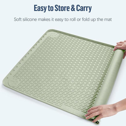 Pee Pad Holder for Dogs 34''x22'' Silicone Puppy Pee Pad Tray, Green | Extra Large Dog Potty Tray Leak-Proof, High Edge, No Spill Training Pads for Floor Protection, No Pee Pads