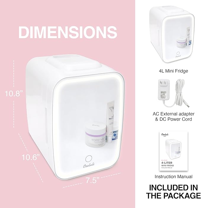Cooluli Glow 4L Mini Skincare Fridge