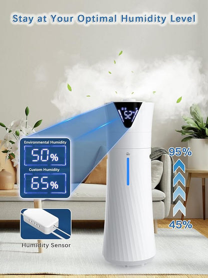 MONISEN 17L/4.5Gal Humidifier Large Room, Smart Quiet Ultrasonic Cool Mist