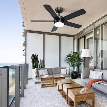 POCHFAN 42 inch Black Ceiling Fans
