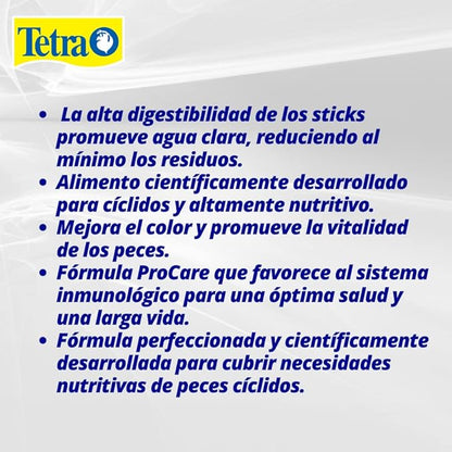 Tetra TetraCichlid Floating Cichlid Sticks 11.3 Ounces, Pond Fish Food, Nutritionally Balanced (Pack of 2)