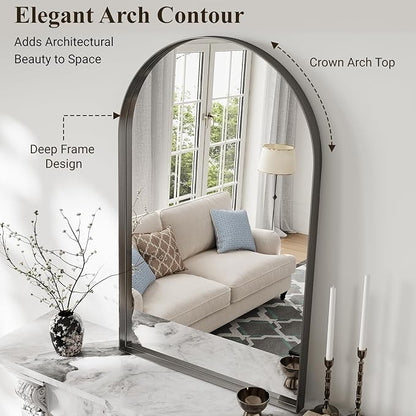 Arch Bathroom Mirror, Tempered Glass Decor Mirror
