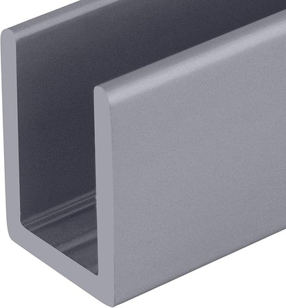 Brixwell SDCD38A-CCP48 Satin Anodized 3/8" Fixed Panel Shower Door Deep