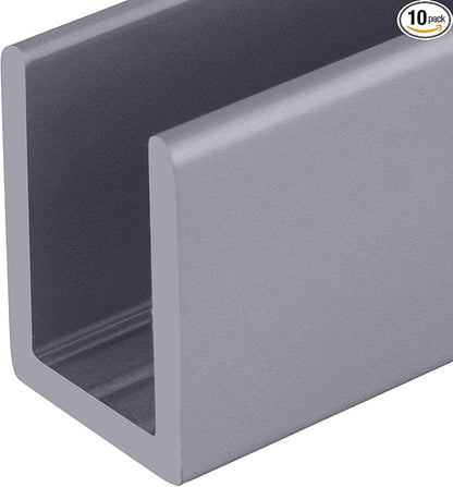 Brixwell SDCD38A-XCP10 Satin Anodized 3/8" Fixed Panel Shower Door Deep