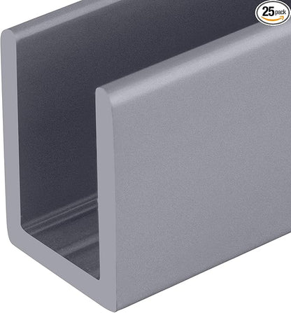 Brixwell SDCD38A-CCP36-XCP25 Satin Anodized 3/8" Fixed Panel Shower Door Deep