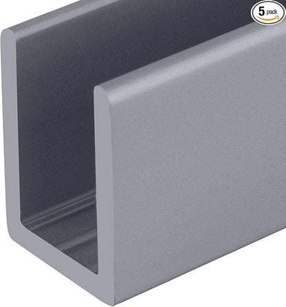 Brixwell SDCD38A-CCP24-XCP5 Satin Anodized 3/8" Fixed Panel Shower Door Deep