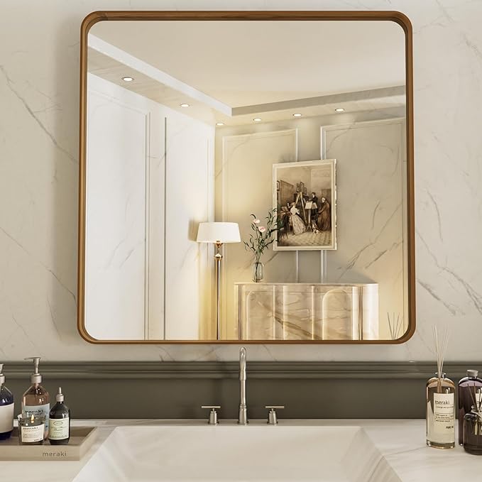 LOAAO 38X38 Inch Bathroom Mirror