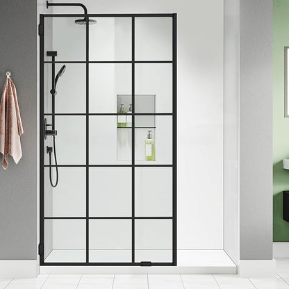 Bathroom Shower Door 37" W x 78.75" H, Frameless Fixed 3/8" Thick Clear