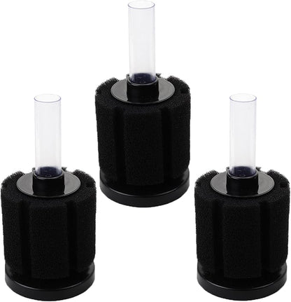 AQUANEAT Aquarium Bio Sponge Filter Breeding Fry Betta Shrimp Nano Fish Tank,3pcs (Middle up to 20Gal)