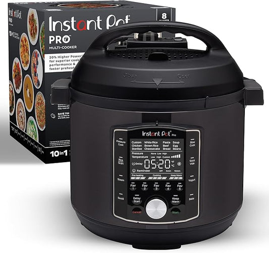 Instant Pot Pro 10-in-1 Pressure Cooker, Slow Cooker, Rice/Grain Cooker