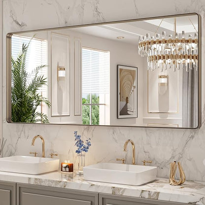 LOAAO 72”X32” Bronze Bathroom Mirrors