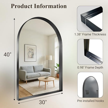Arch Bathroom Mirror, Tempered Glass Decor Mirror