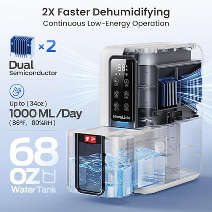 Dehumidifier for Home, Dehumidifiers for Bathroom, Living room, Closet