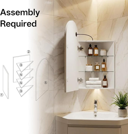 LED Corner Medicine Cabinet