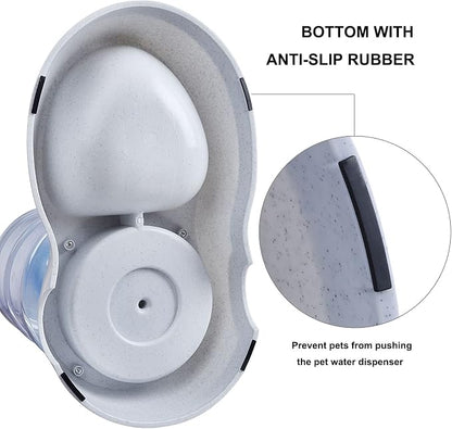 Pet Water Dispenser Station - 3 Gallon/11L Replenish Pet Waterer for Large Dog Cat Animal Automatic Gravity Water Drinking Fountain Bottle Bowl Dish Stand