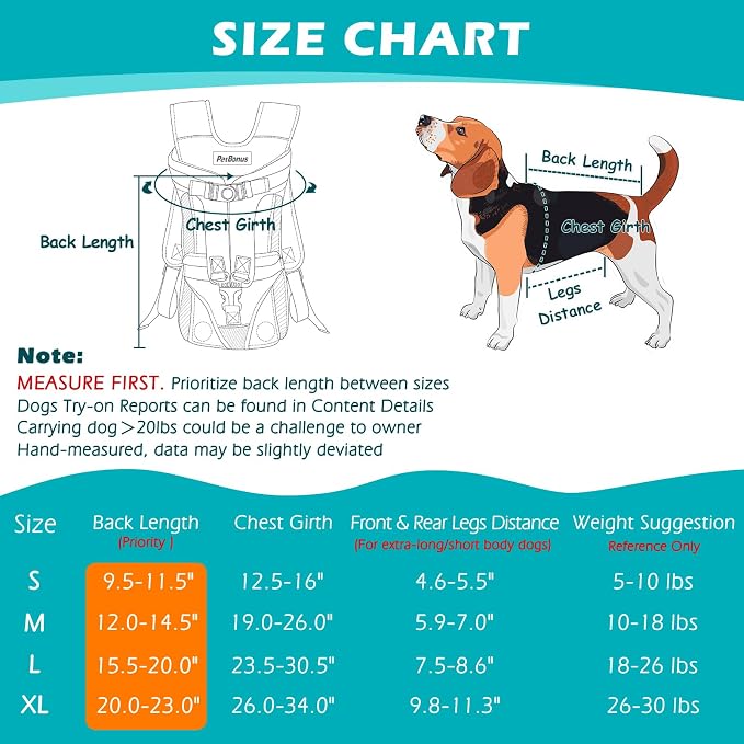 PetBonus Dog Front Carrier Backpacks, Legs Out Easy-fit Puppy Chest Carrier | Hands Free, Adjustable, Safety Strap, Walking Hiking Cycling Motorcycle bag, For Small Medium Dogs (Purple, L)